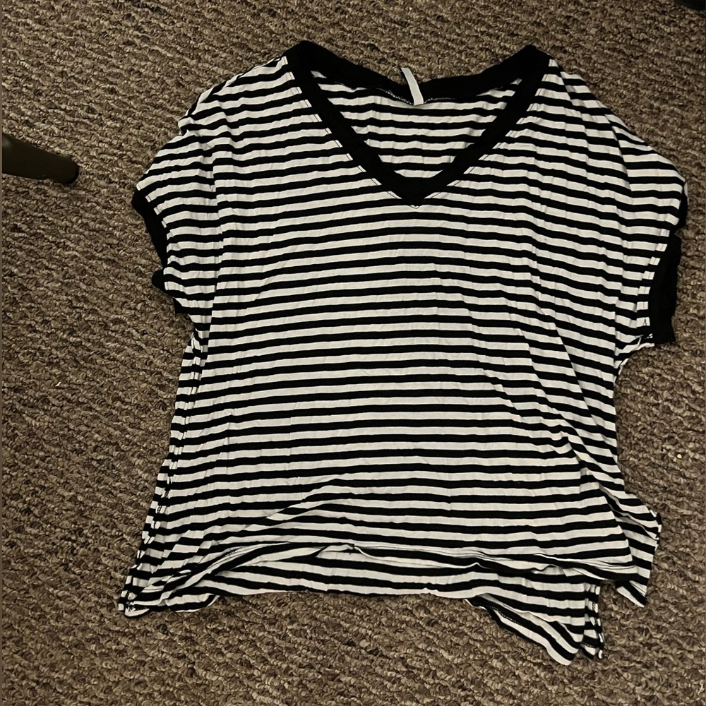 Z Supply Striped V-Neck Tee - Picture 2 of 5